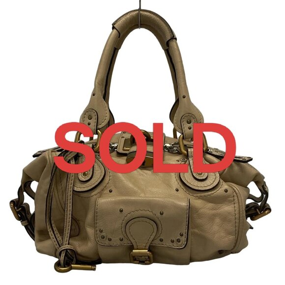 Chloe Handbags - Chloe Paddington Beige Leather Handbag 672-051425